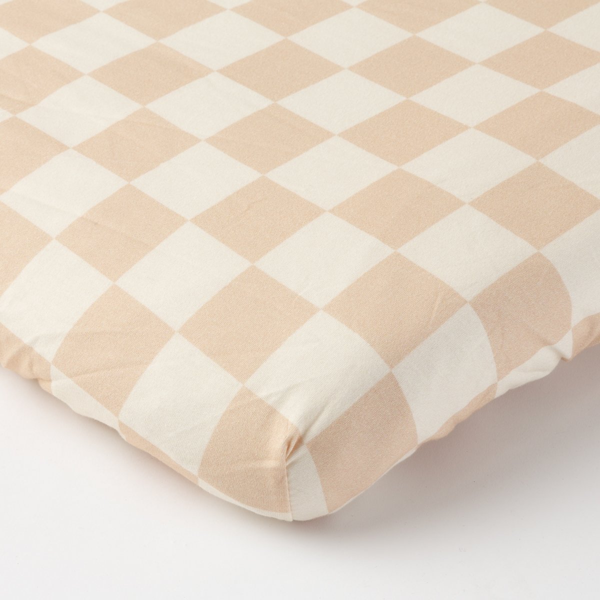 super-soft jersey changing mat cover, pink checkerboard print