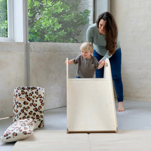 large children's toy storage basket, leopard print 