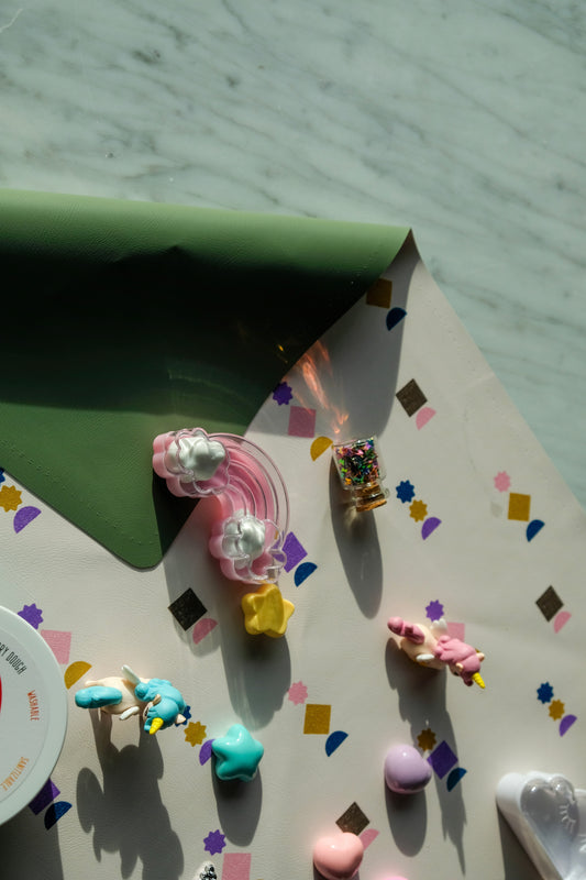 Gommettes / Matcha Rectangular Waterproof Activity Tablecloth