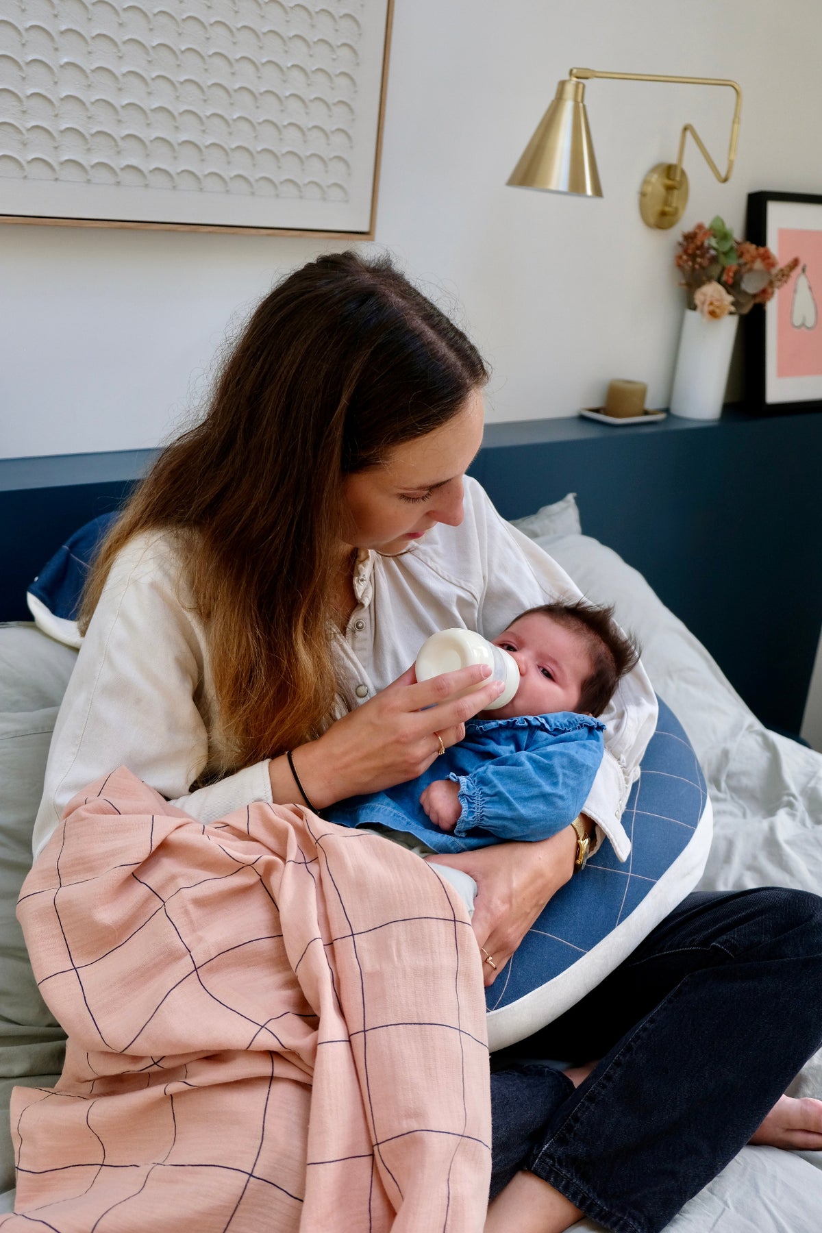 Grid Nursing Pillow