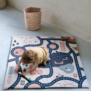 slip-on circuit cover for baby and toddler activity and motor skills mat cars
