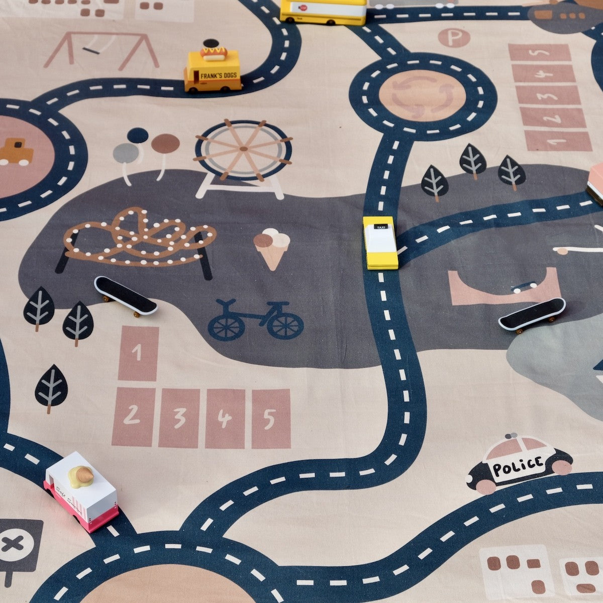 funda circuito deslizable para alfombra de juego motricidad actividad juegos bebé niño 