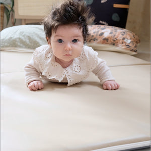 waterproof cover for baby and toddler DIY play mat 
waterproof plain beige sesame