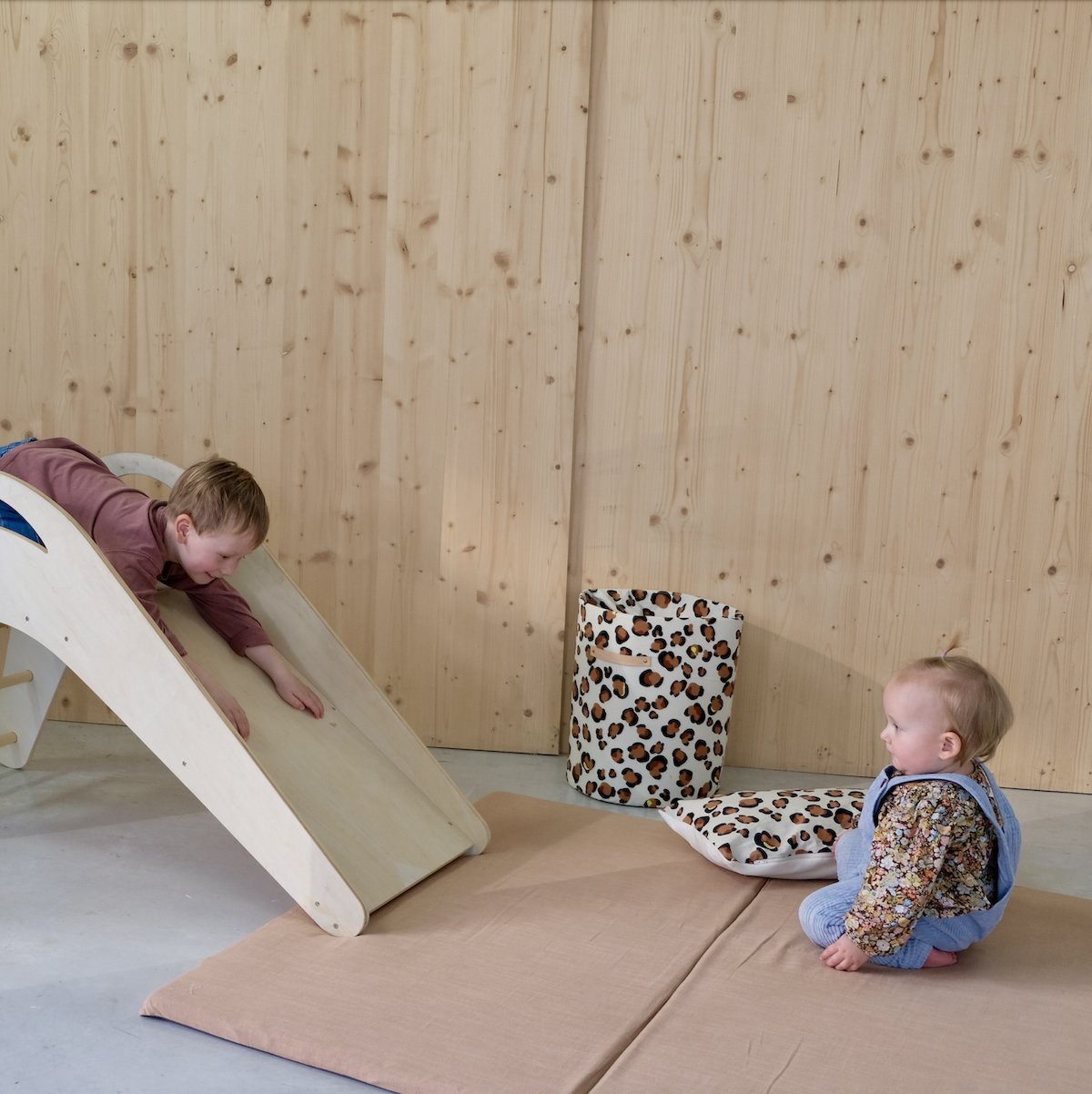 housse pour tapis d'éveil et motricité et jeux bebe enfant grand format XXL uni cassonade