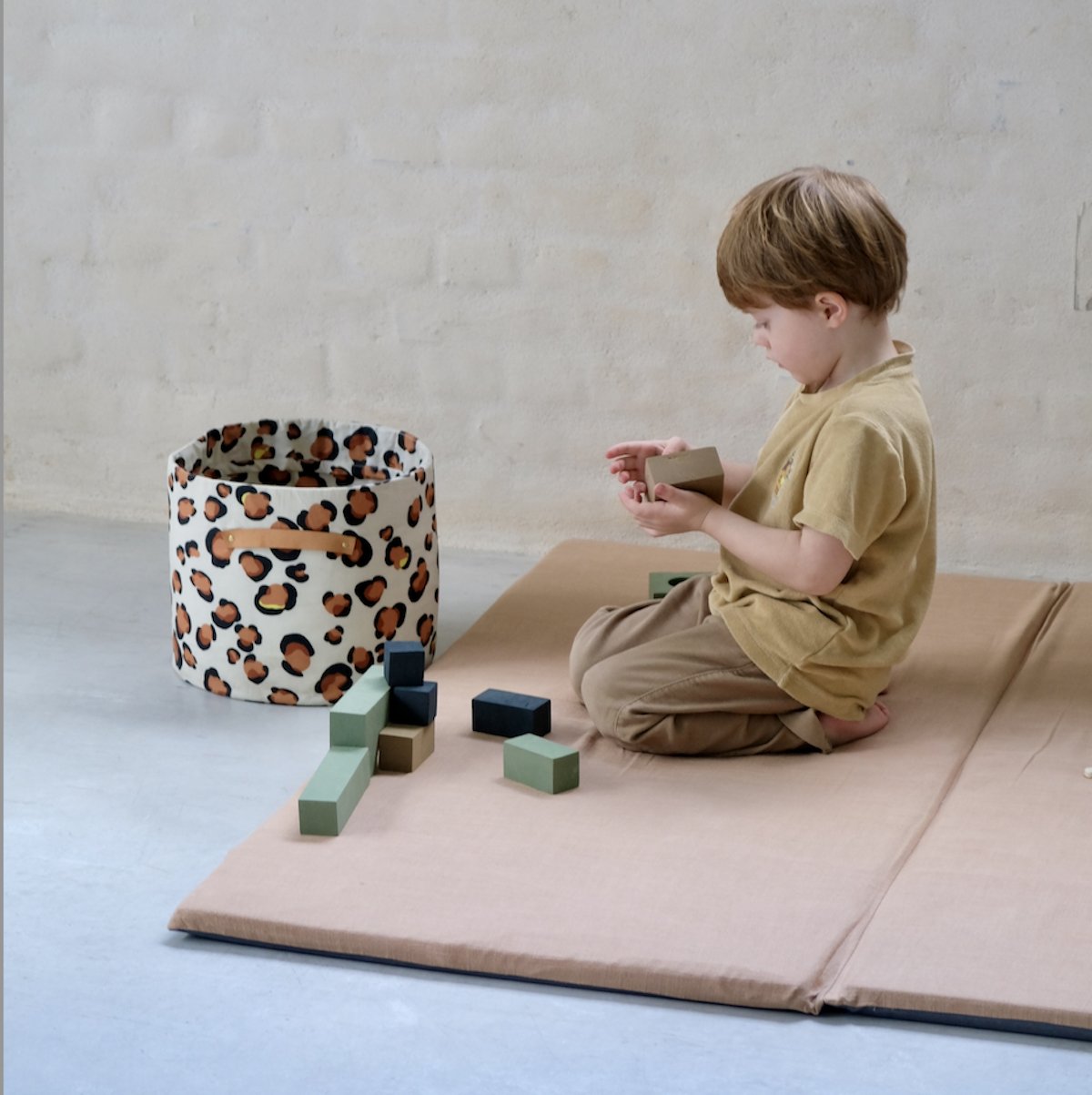 housse pour tapis d'éveil bebe enfant uni cassonade