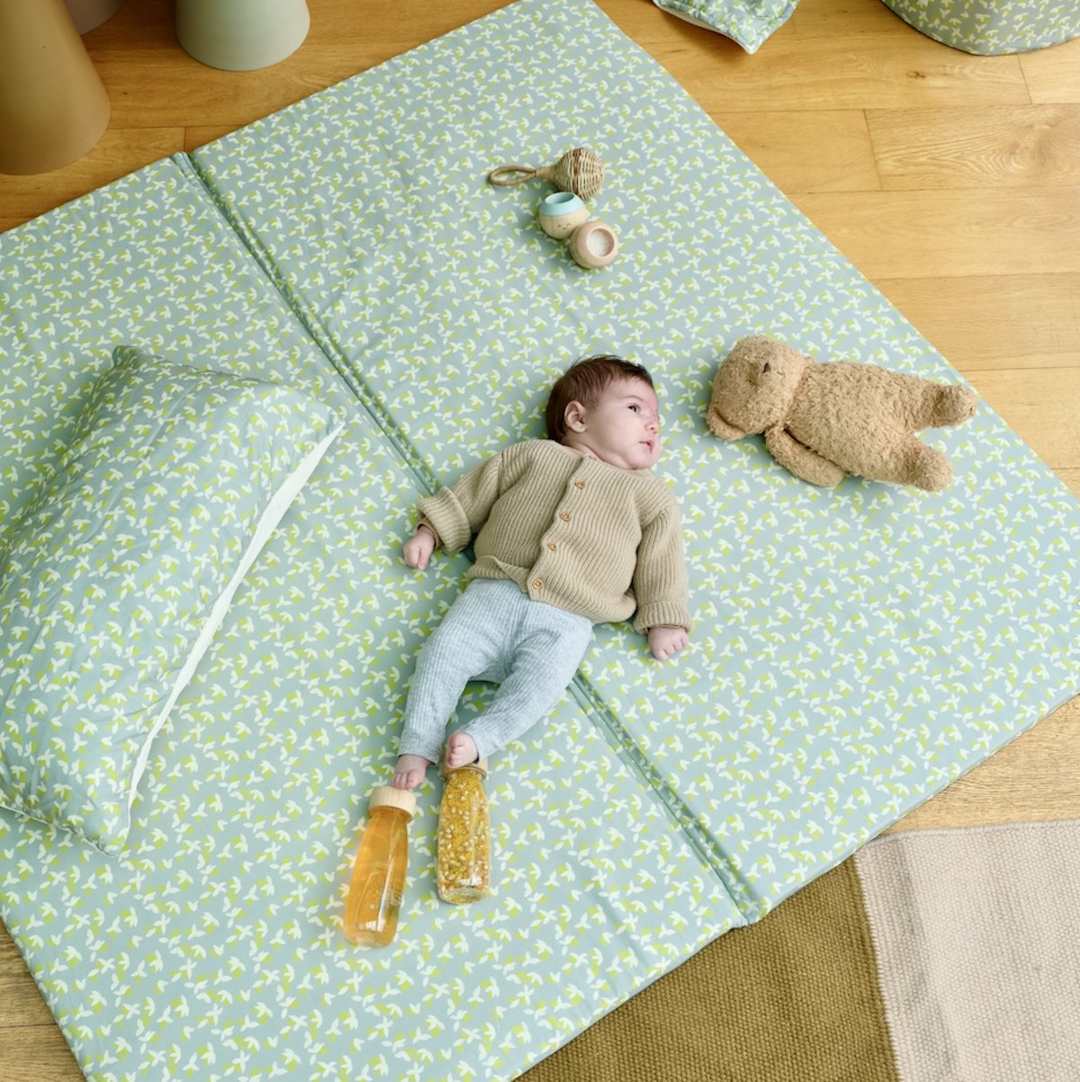 housse imprimee citron tapis d eveil