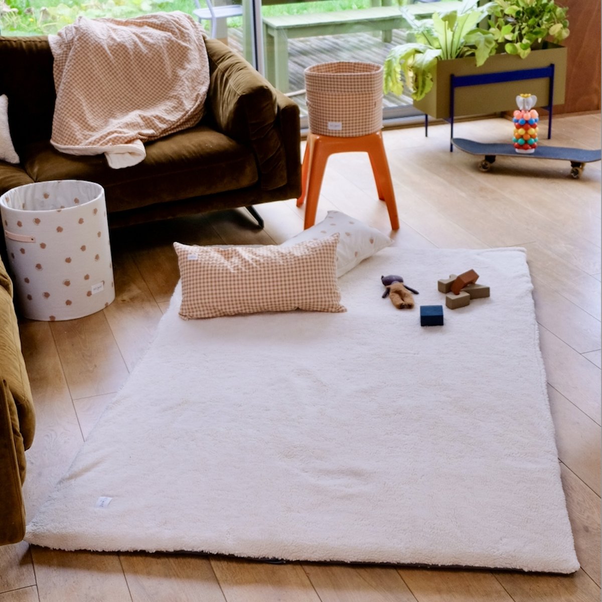 large activity play mat sheepskin effect