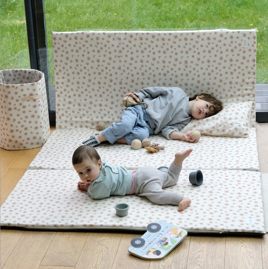 Erweiterung für große Spiel-, Bewegungs- und Entdeckungsmatte für Babys und Kinder mit Blumenmuster 
