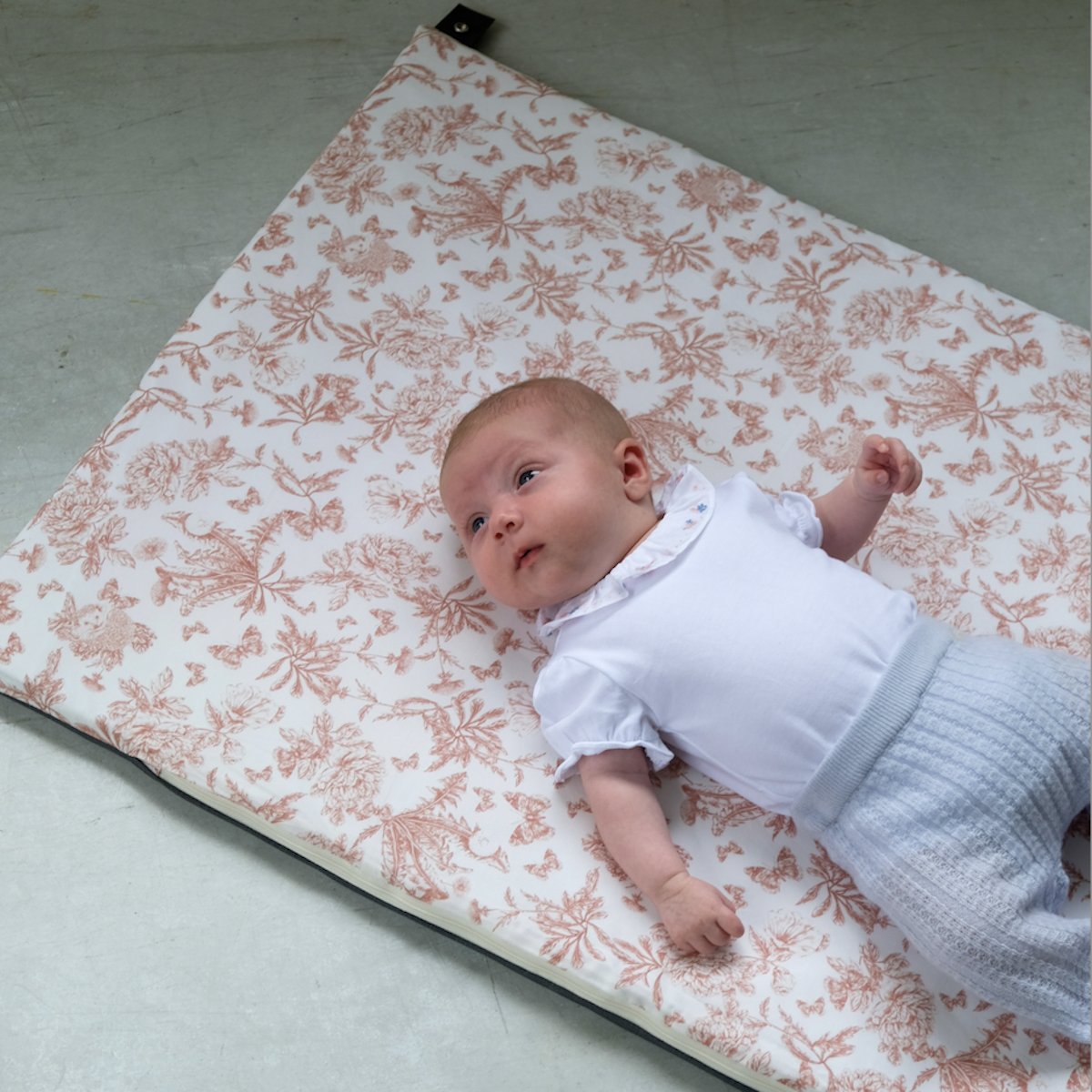 large format extension for baby children's activity and motor skills play mat tartine&chocolat collaboration pink colourway
