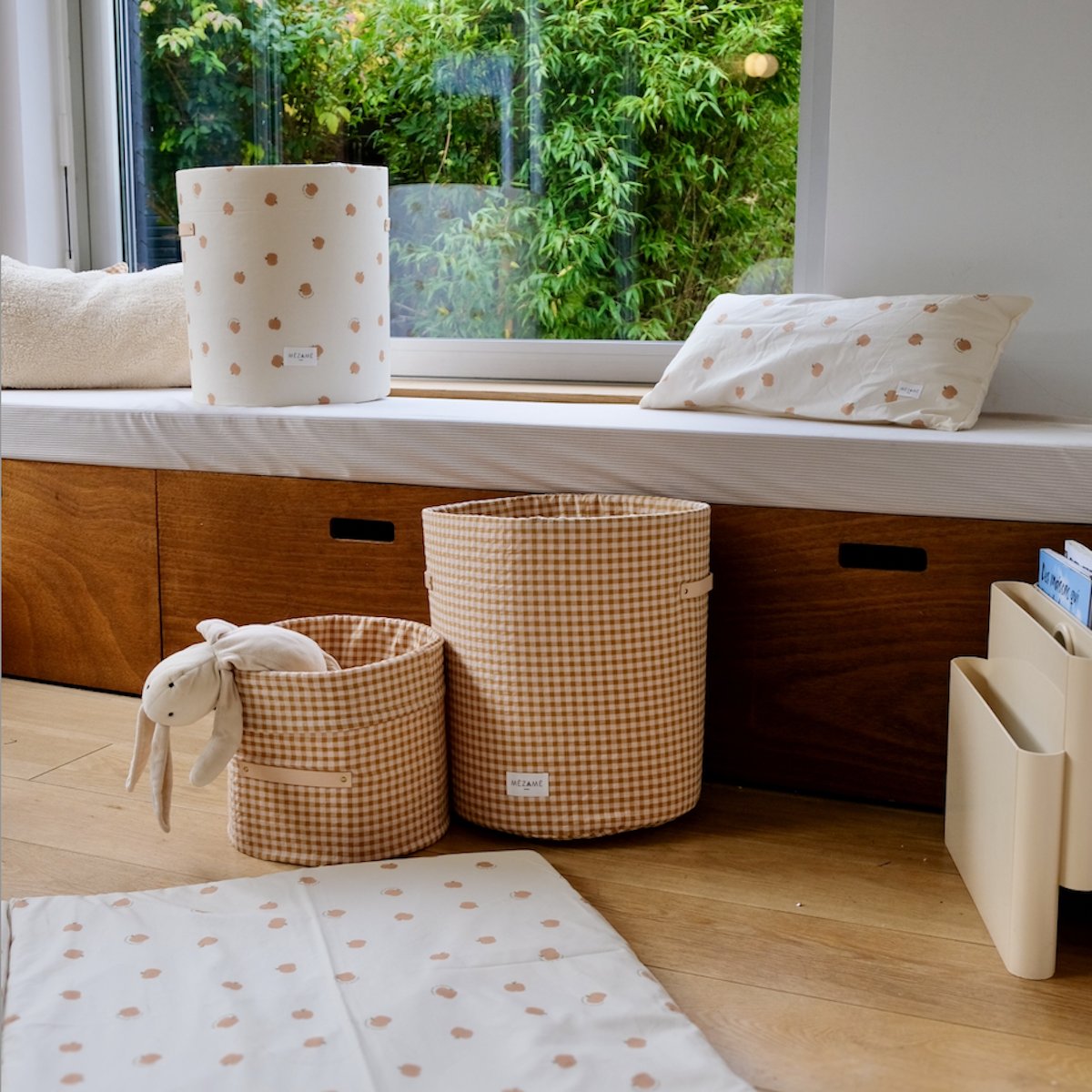 panier de rangement chambre enfants vichy