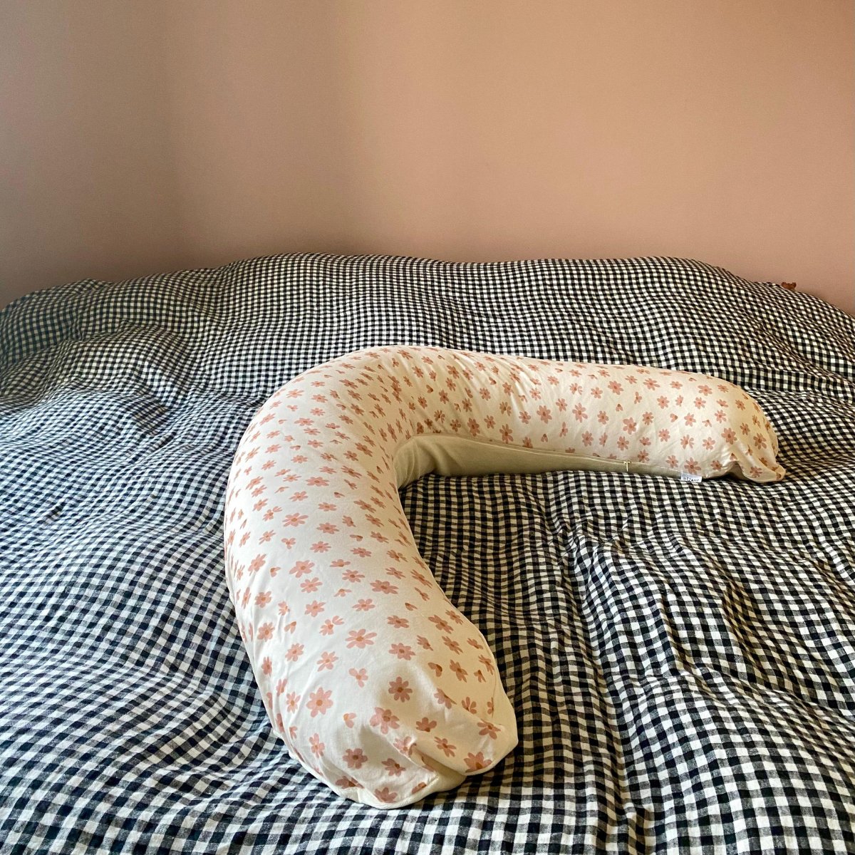 floral jersey breastfeeding and maternity pillow 