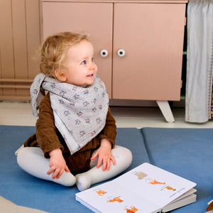 essential cotton muslin swaddle for maternity and newborn gift, check and floral print 