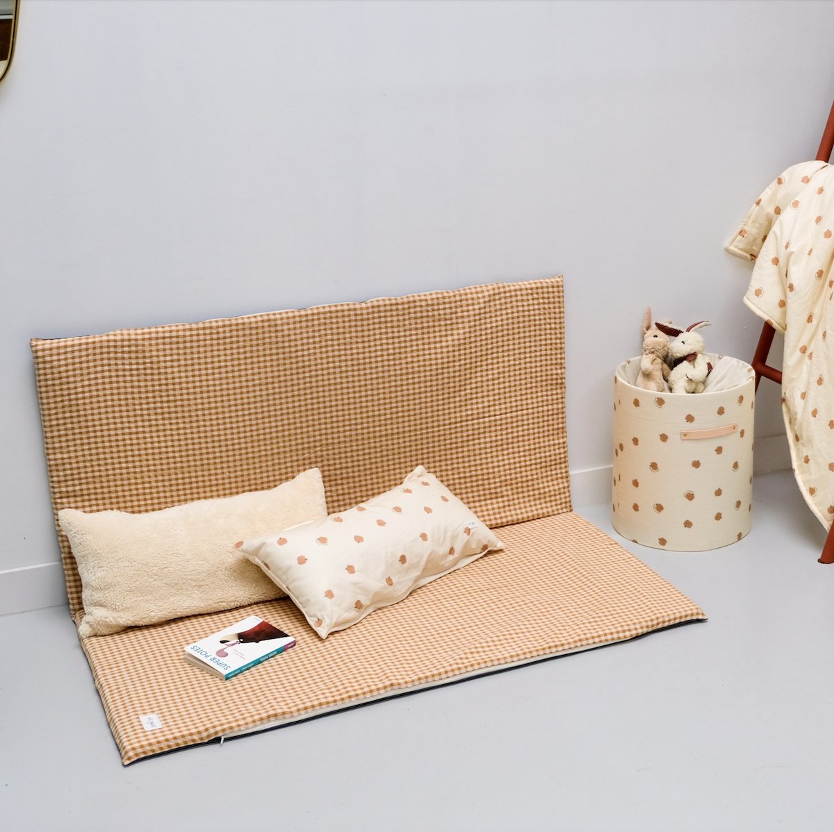 zacht kussen baby kind motief toffee appel 