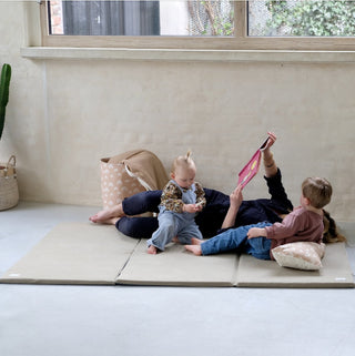 baby child play and motor skills activity mat large format plain printed khaki olive