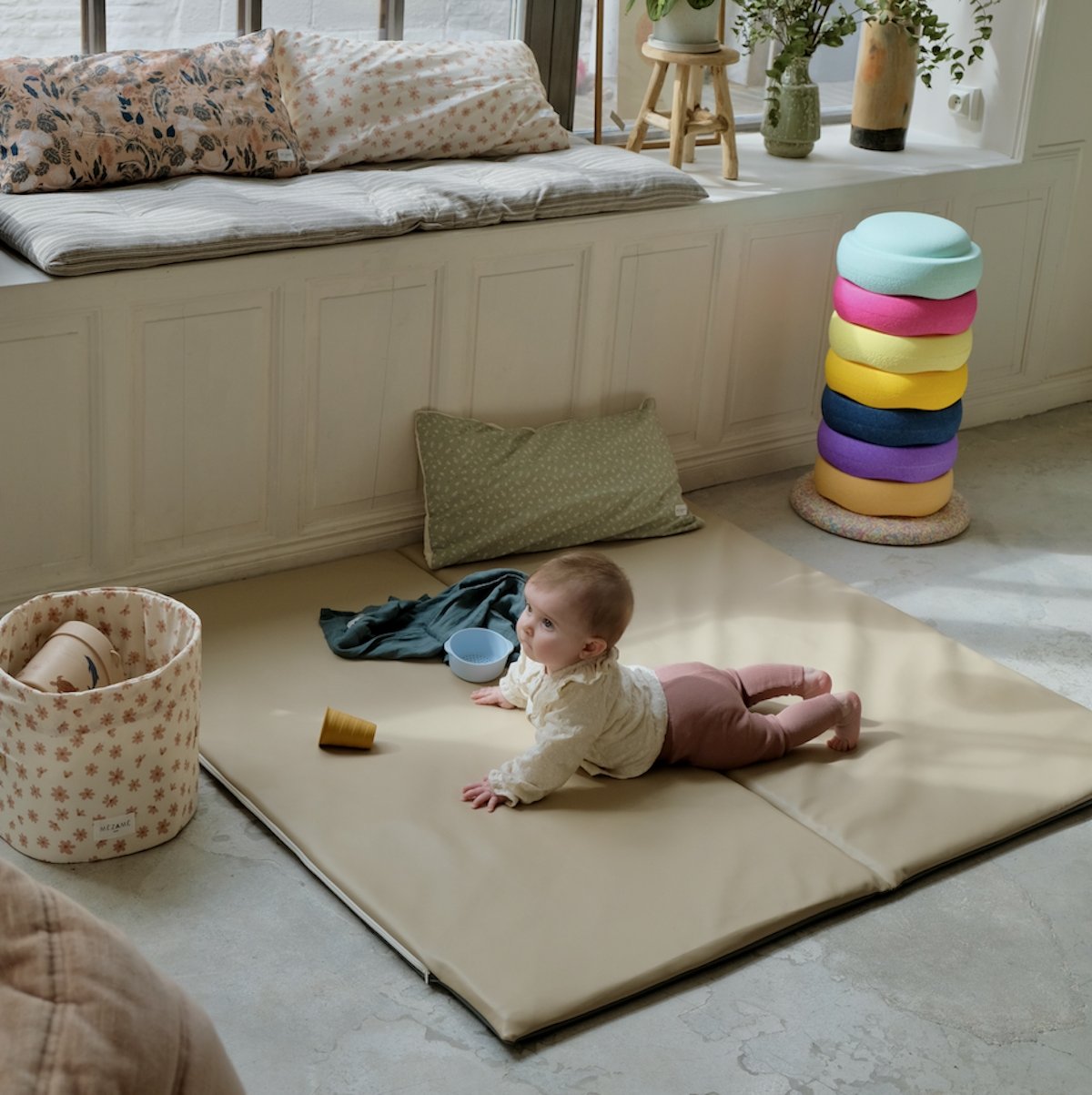waterdicht speelkleed motoriek en spelen baby kind
waterdicht effen beige sesame
