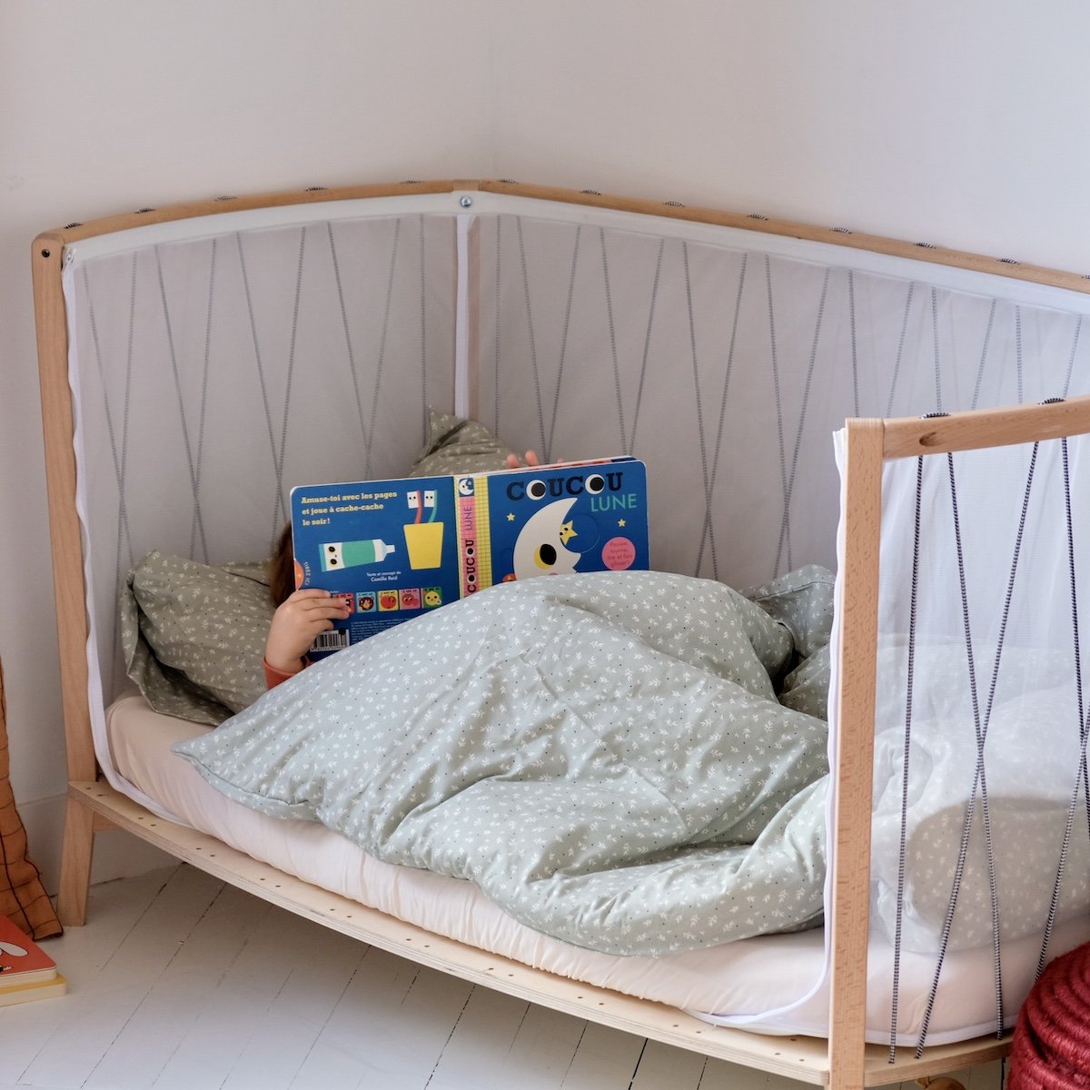 Baby- und Kinderbettwäsche aus ganz weichem Jersey in Salbeigrün